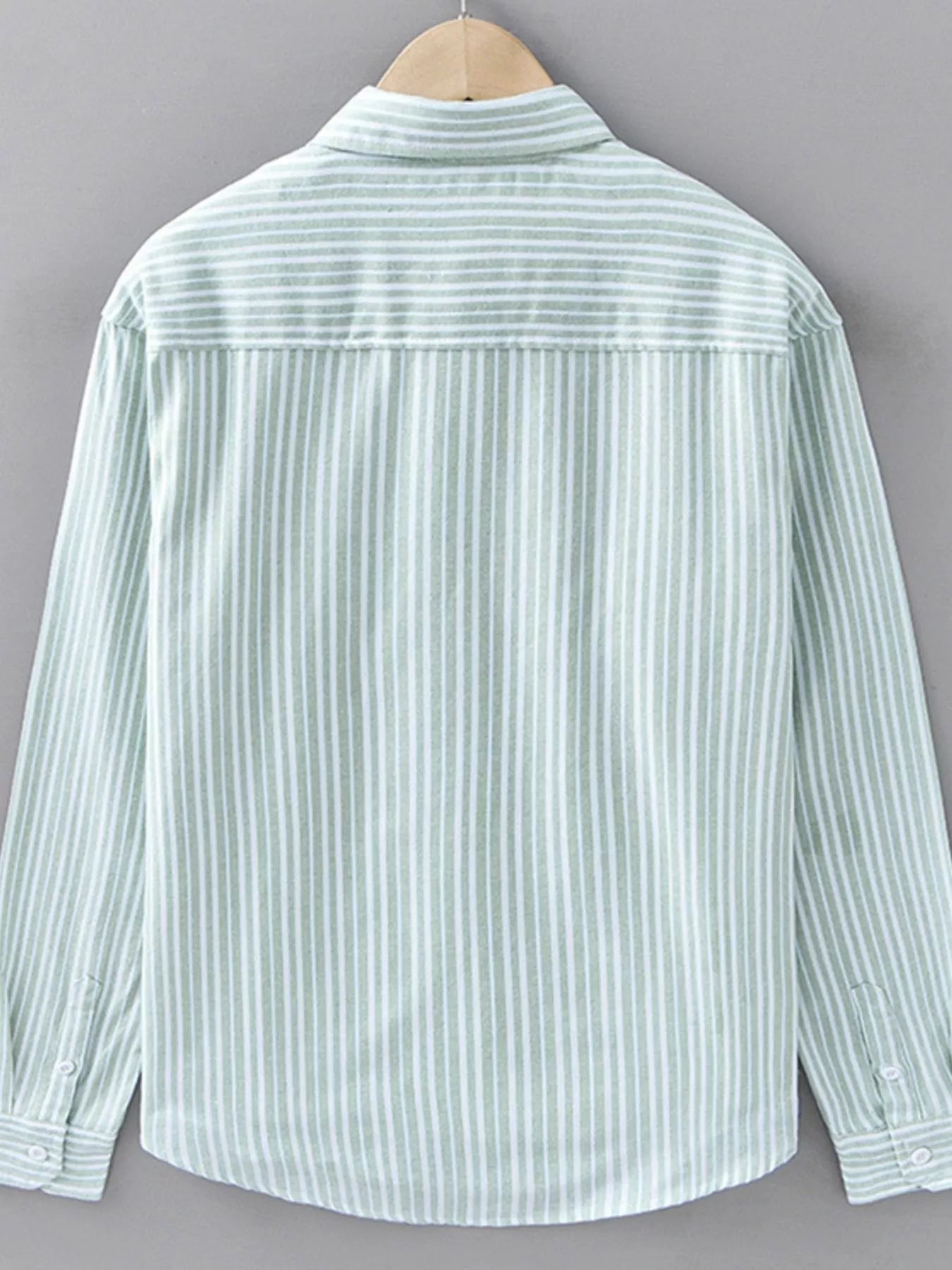 Men's Plus Size Striped Casual Long Sleeve Shirt from Armoire Gemzis