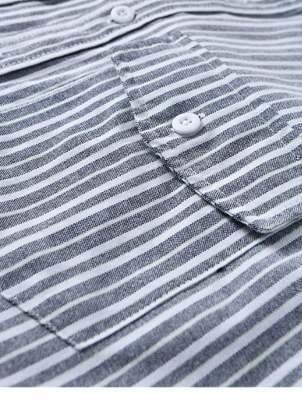 Men's Plus Size Striped Casual Long Sleeve Shirt from Armoire Gemzis