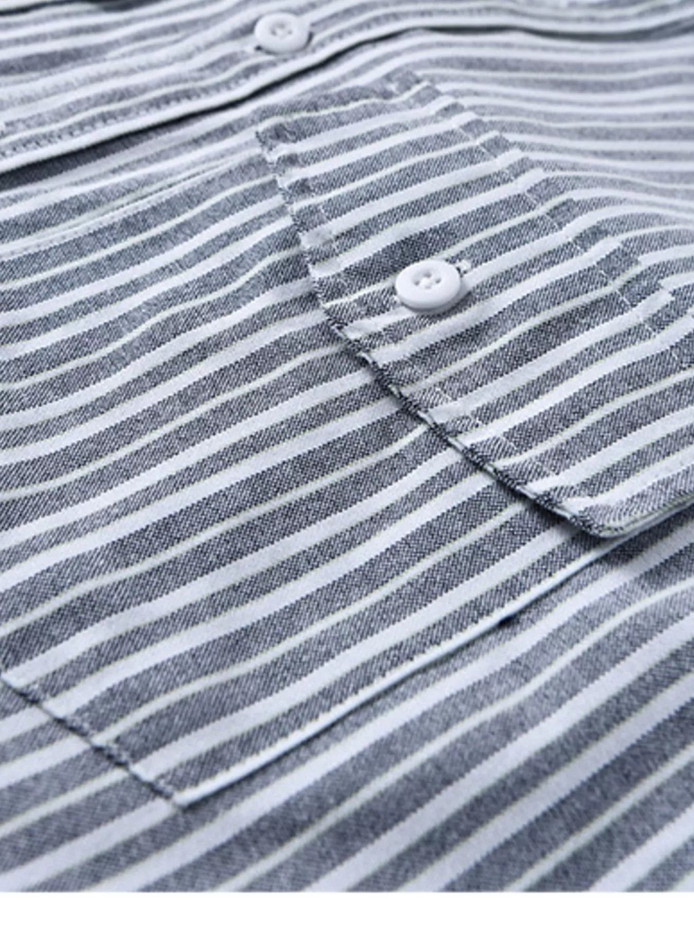 Men's Plus Size Striped Casual Long Sleeve Shirt from Armoire Gemzis