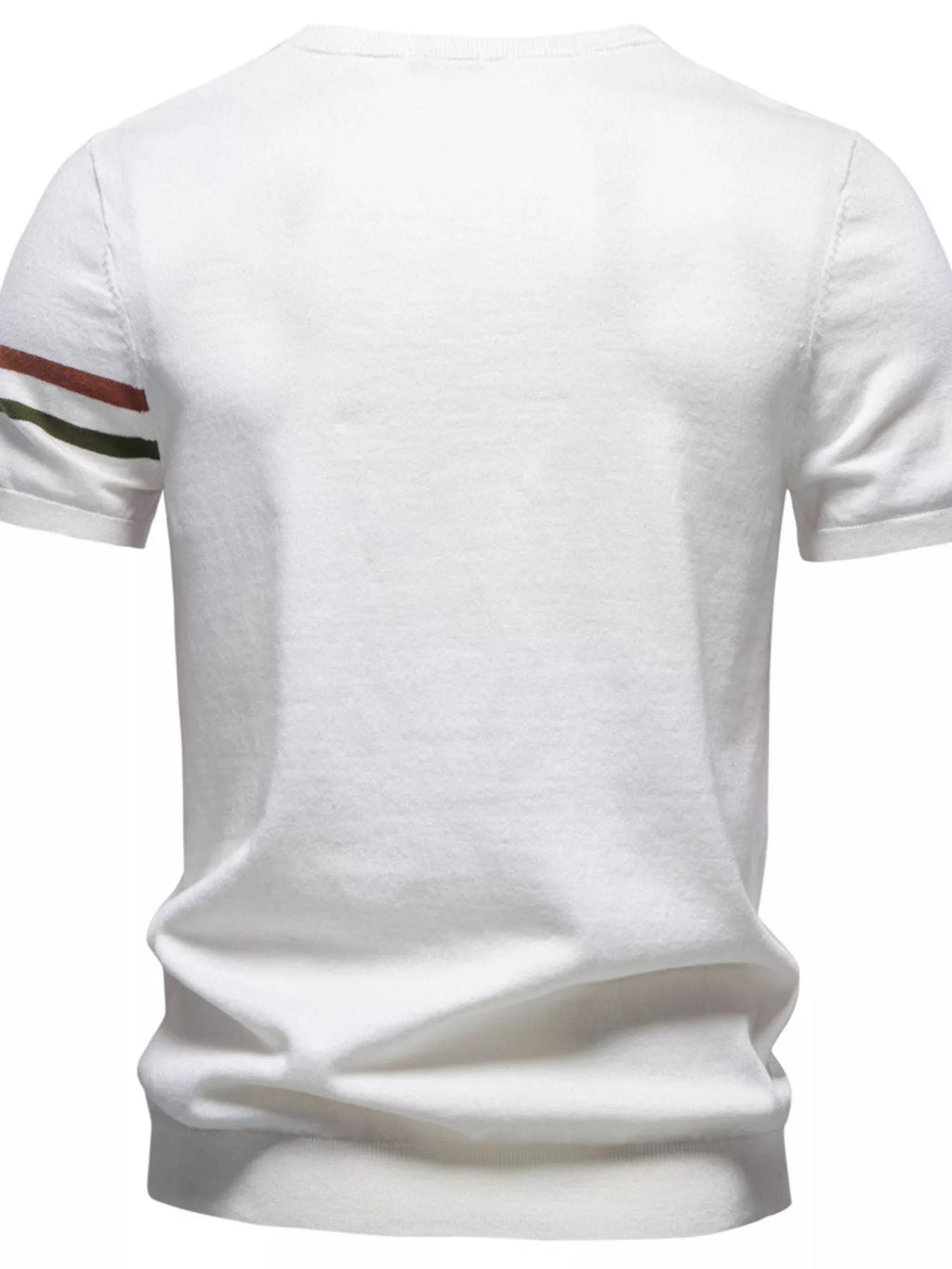 Men's Casual Striped Sleeve T-Shirt from Armoire Gemzis