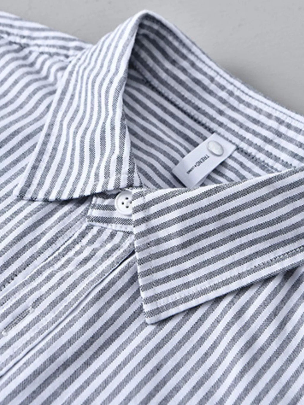 Men's Plus Size Striped Casual Long Sleeve Shirt from Armoire Gemzis