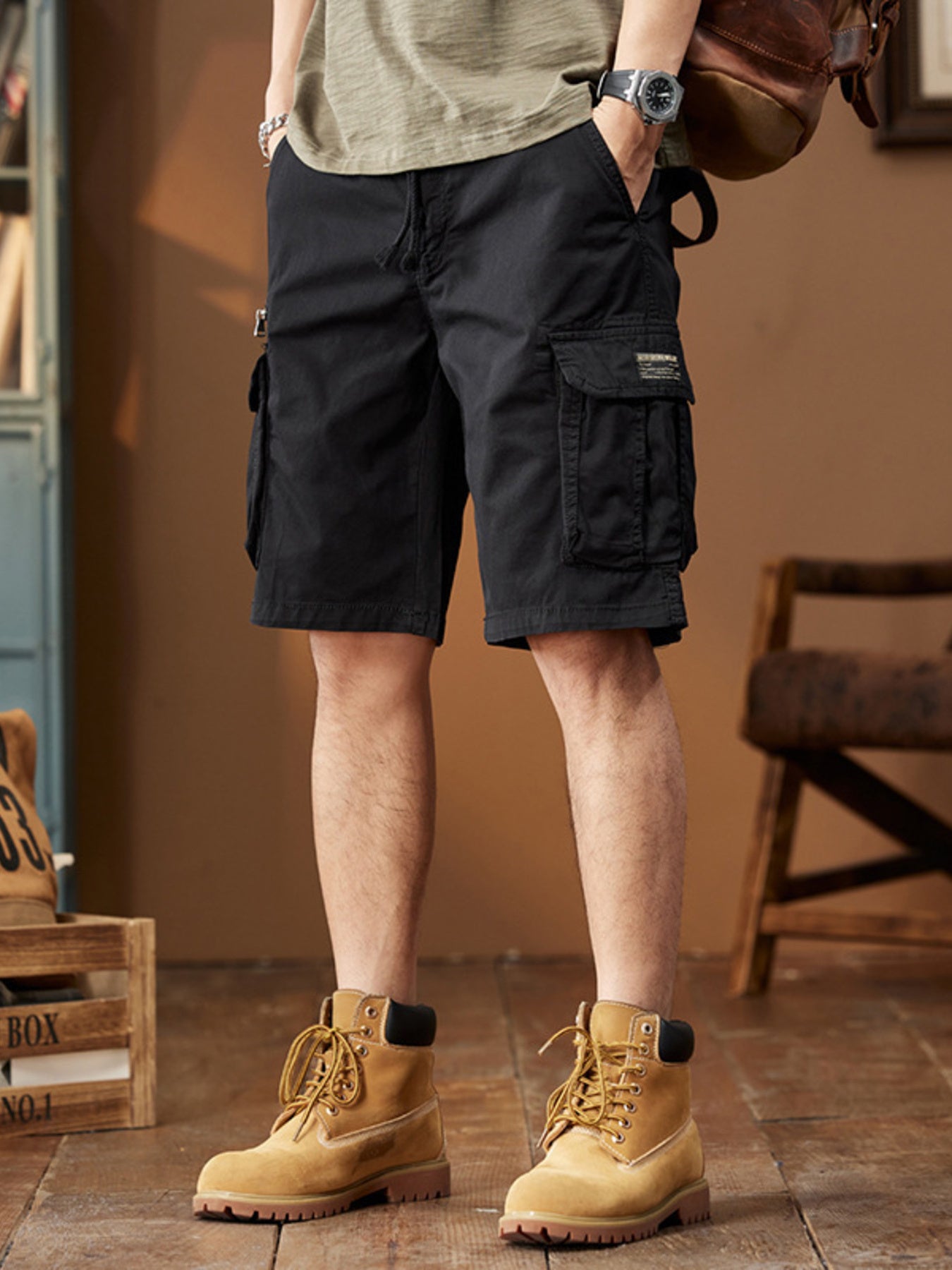 Men's Plus Size Casual Cargo Shorts from Armoire Gemzis