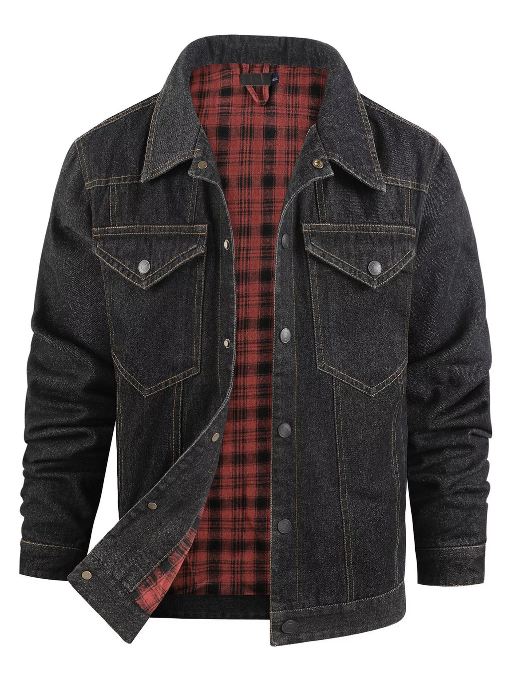 Men's Casual Snap Down Denim Jacket from Armoire Gemzis
