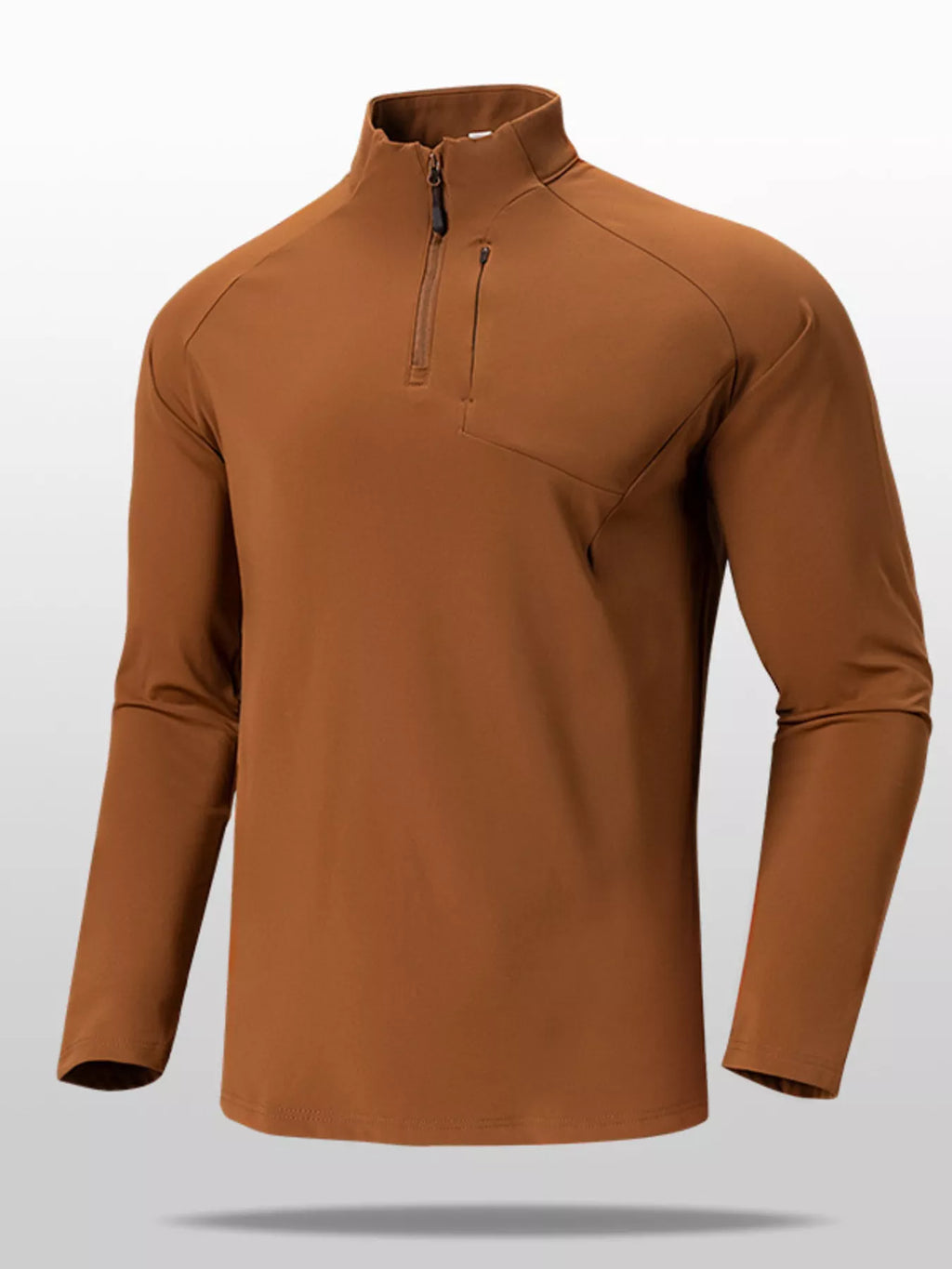 Men's Lightweight Long Sleeve Active T-Shirt with Zipper from Armoire Gemzis
