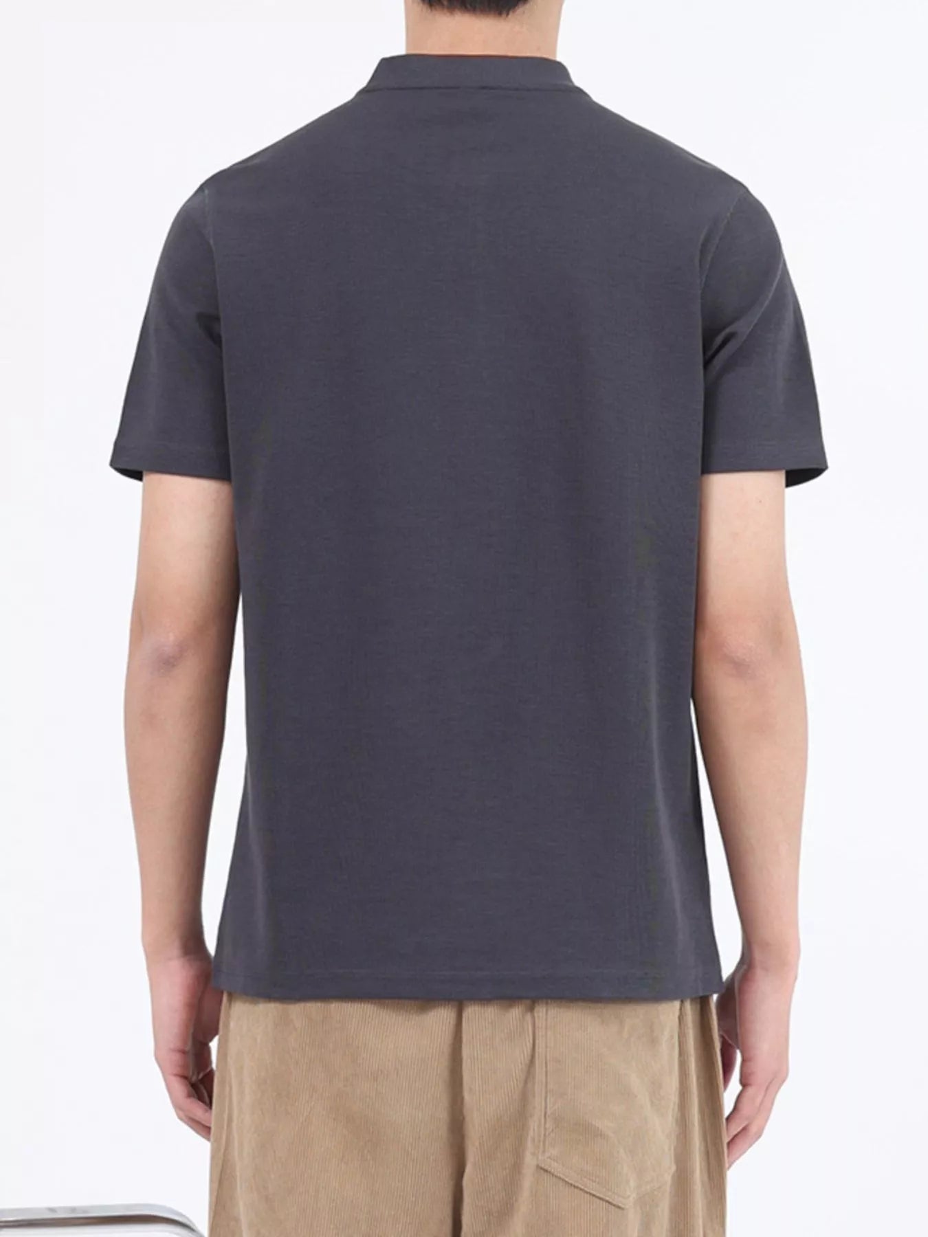 Men's Plus Size Casual Button Detail Short Sleeve T-Shirt from Armoire Gemzis