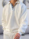 Men's Plus Size Casual Polo Collar Long Sleeve Top from Armoire Gemzis