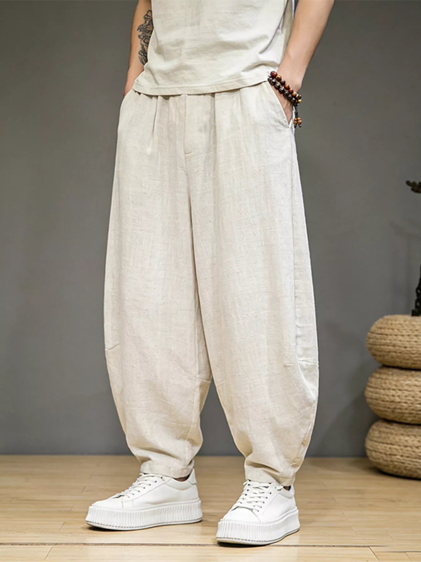 Men's Plus Size Loose Fit Pants with Pockets from Armoire Gemzis