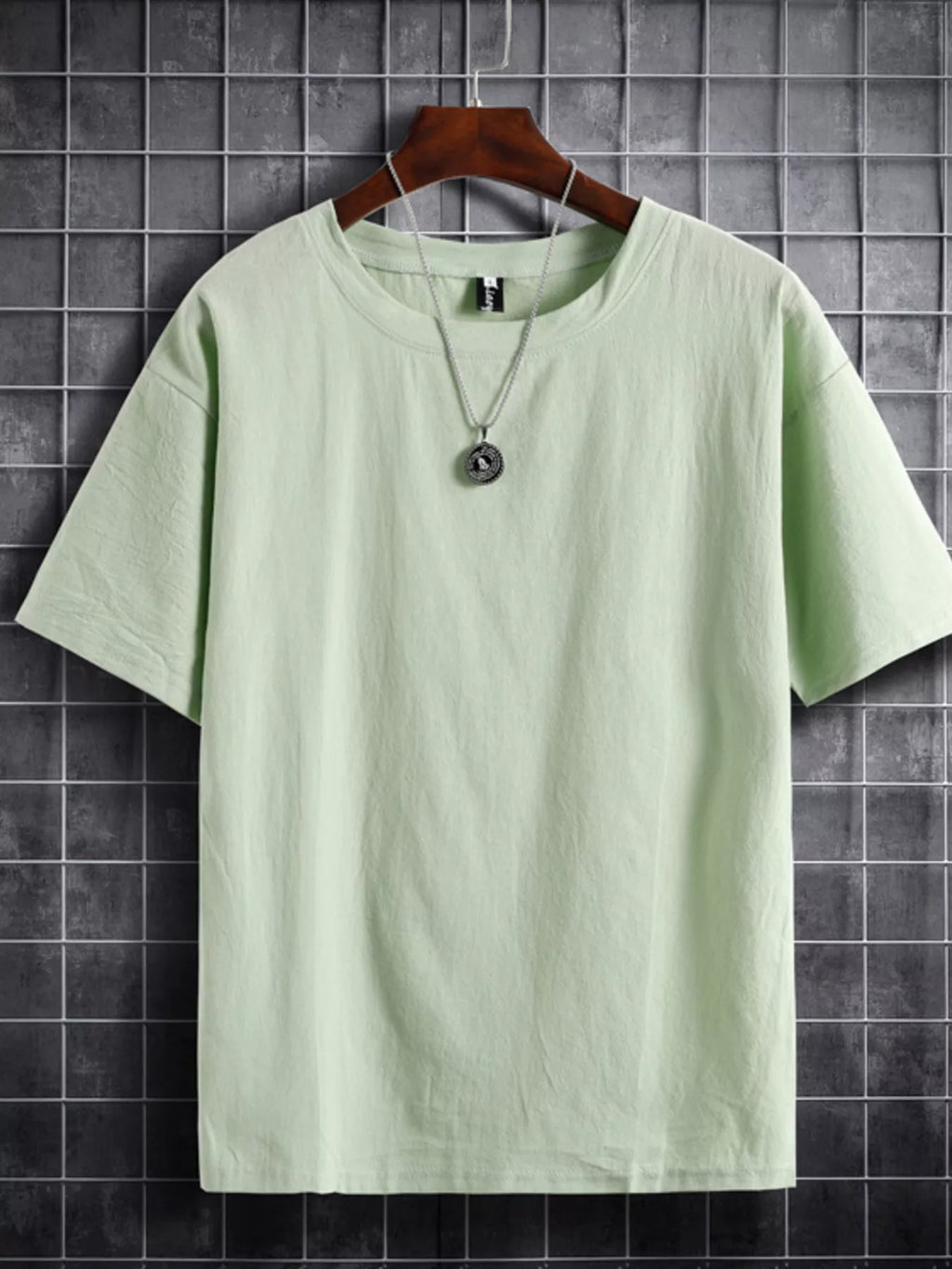 Men's Plus Size Solid Color Short Sleeve T-Shirt from Armoire Gemzis