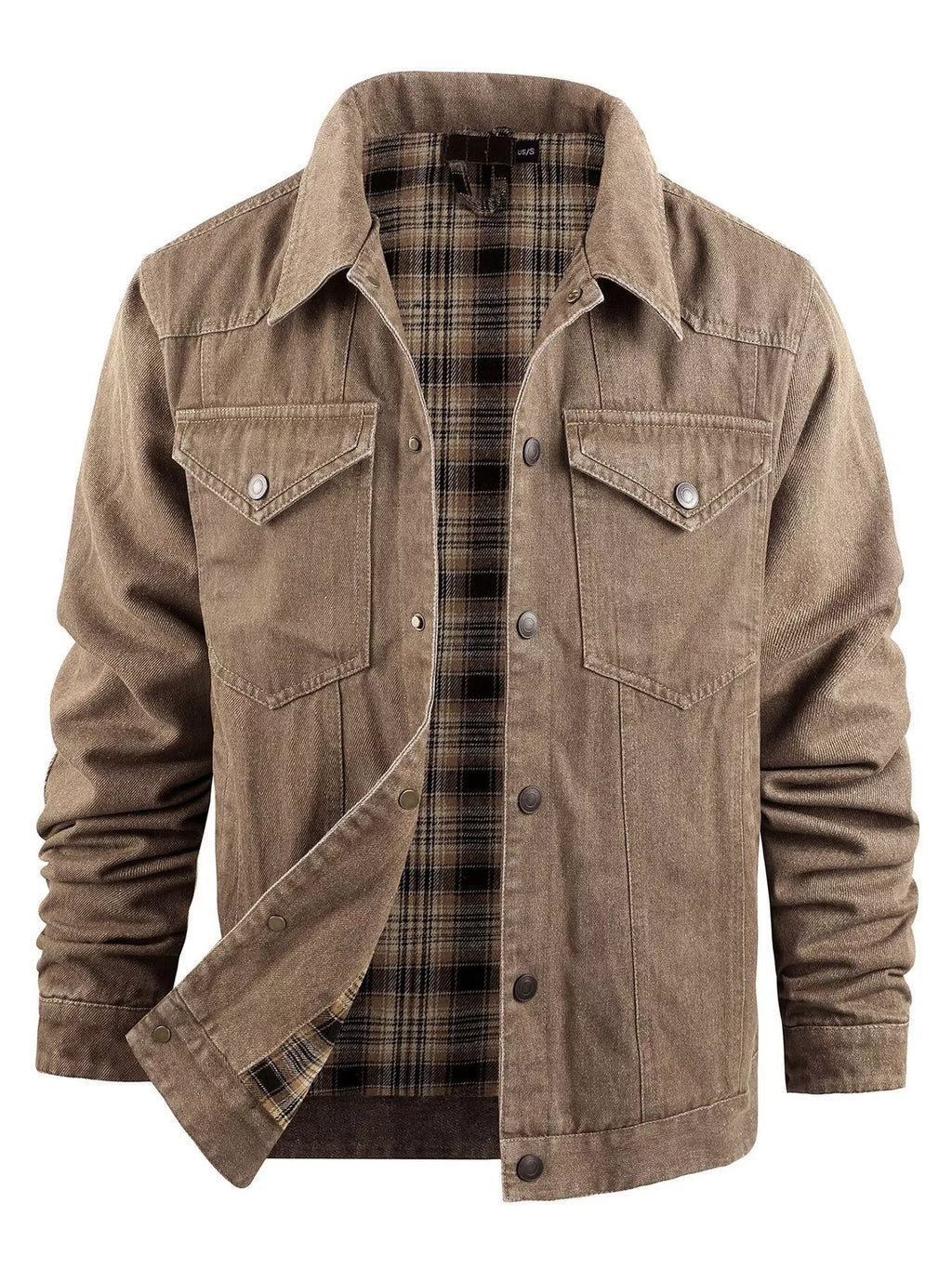 Men's Casual Snap Down Denim Jacket from Armoire Gemzis
