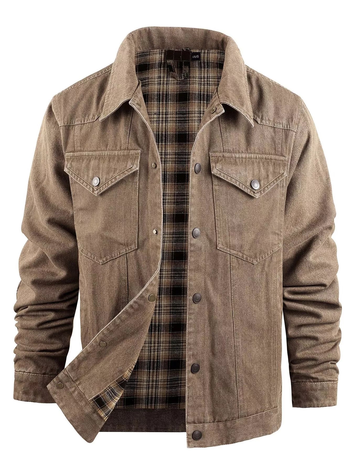 Men's Casual Snap Down Denim Jacket from Armoire Gemzis