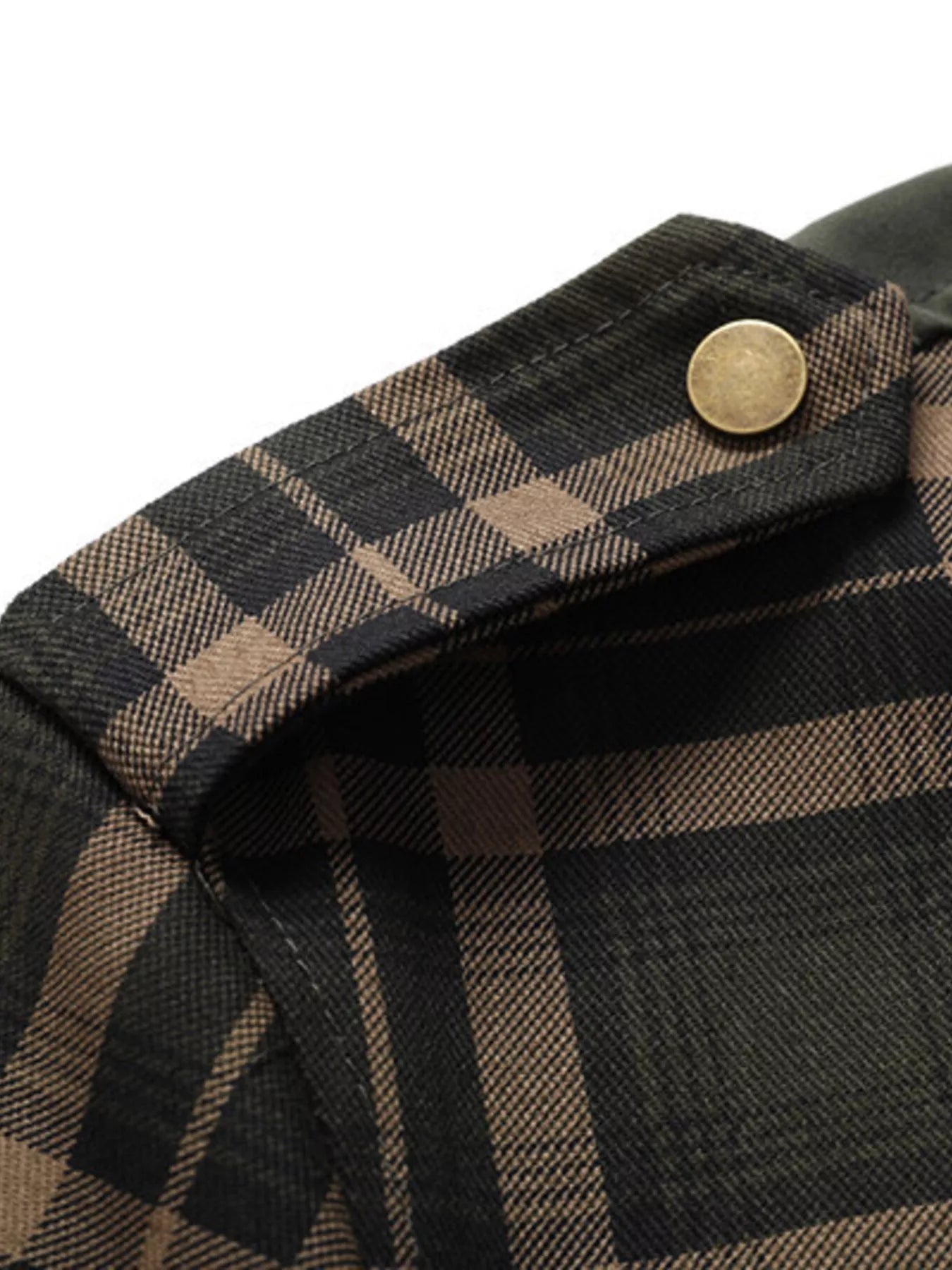 Men's Full Size Button Up Long Sleeve Plaid Shirt Plus Size from Armoire Gemzis