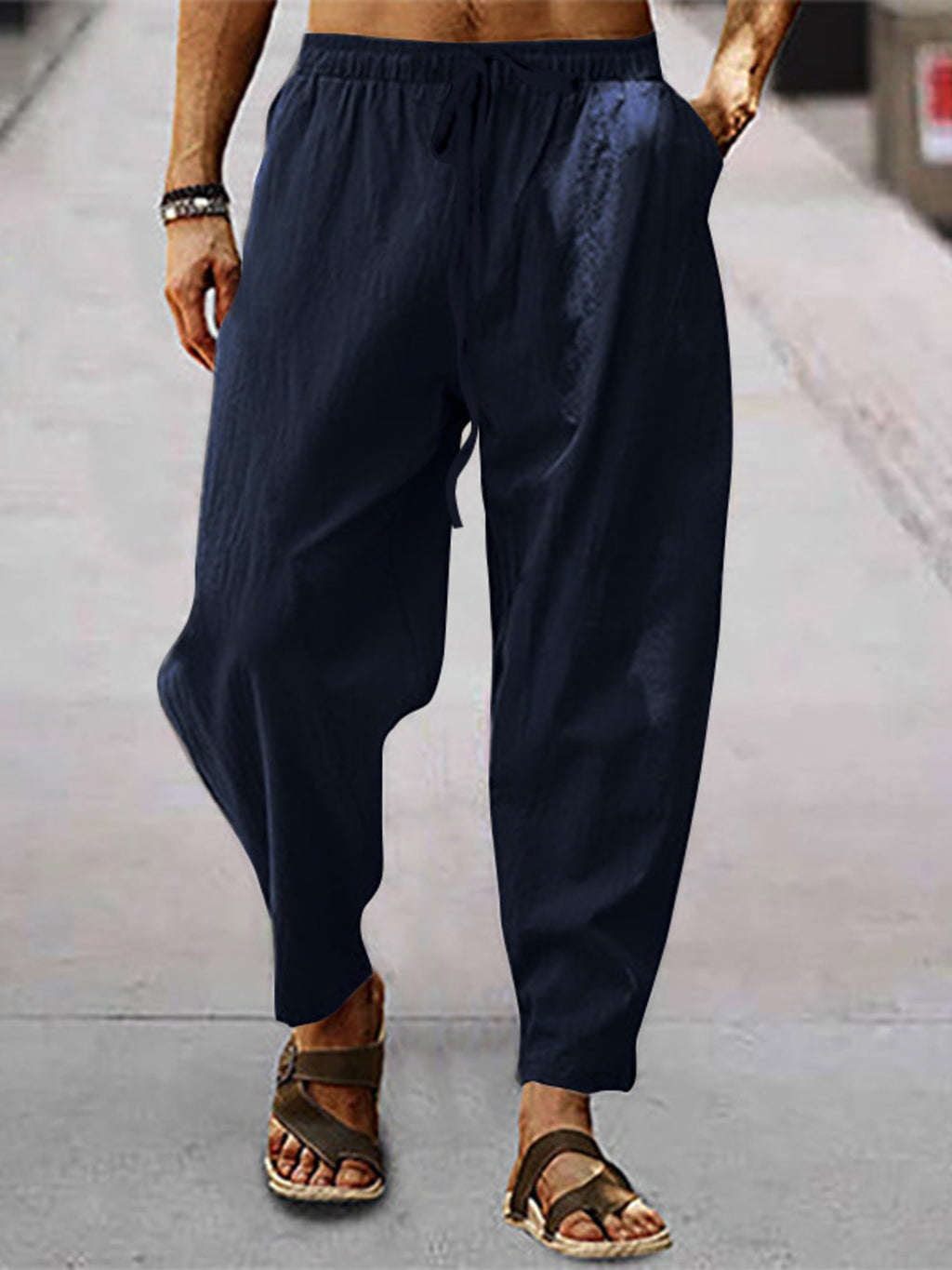 Men's Full Size Drawstring Wide Leg Pants Plus Size from Armoire Gemzis