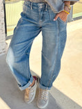 Washed Cuffed Barrel Jeans from Armoire Gemzis