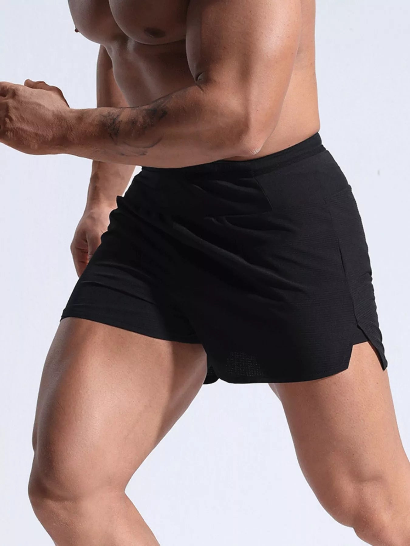 Men's Full Size Contrast Active Shorts Plus Size from Armoire Gemzis