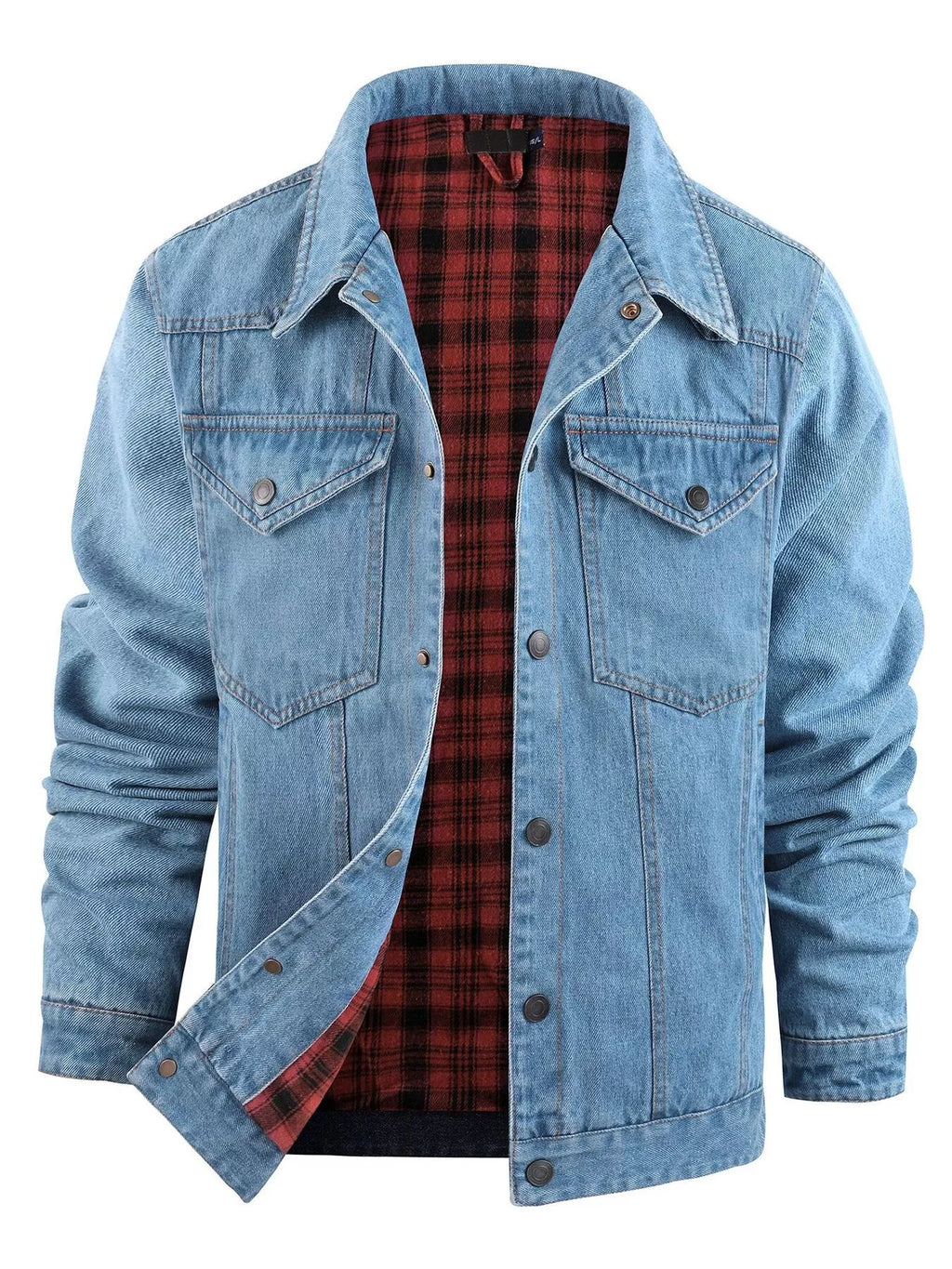 Men's Casual Snap Down Denim Jacket from Armoire Gemzis