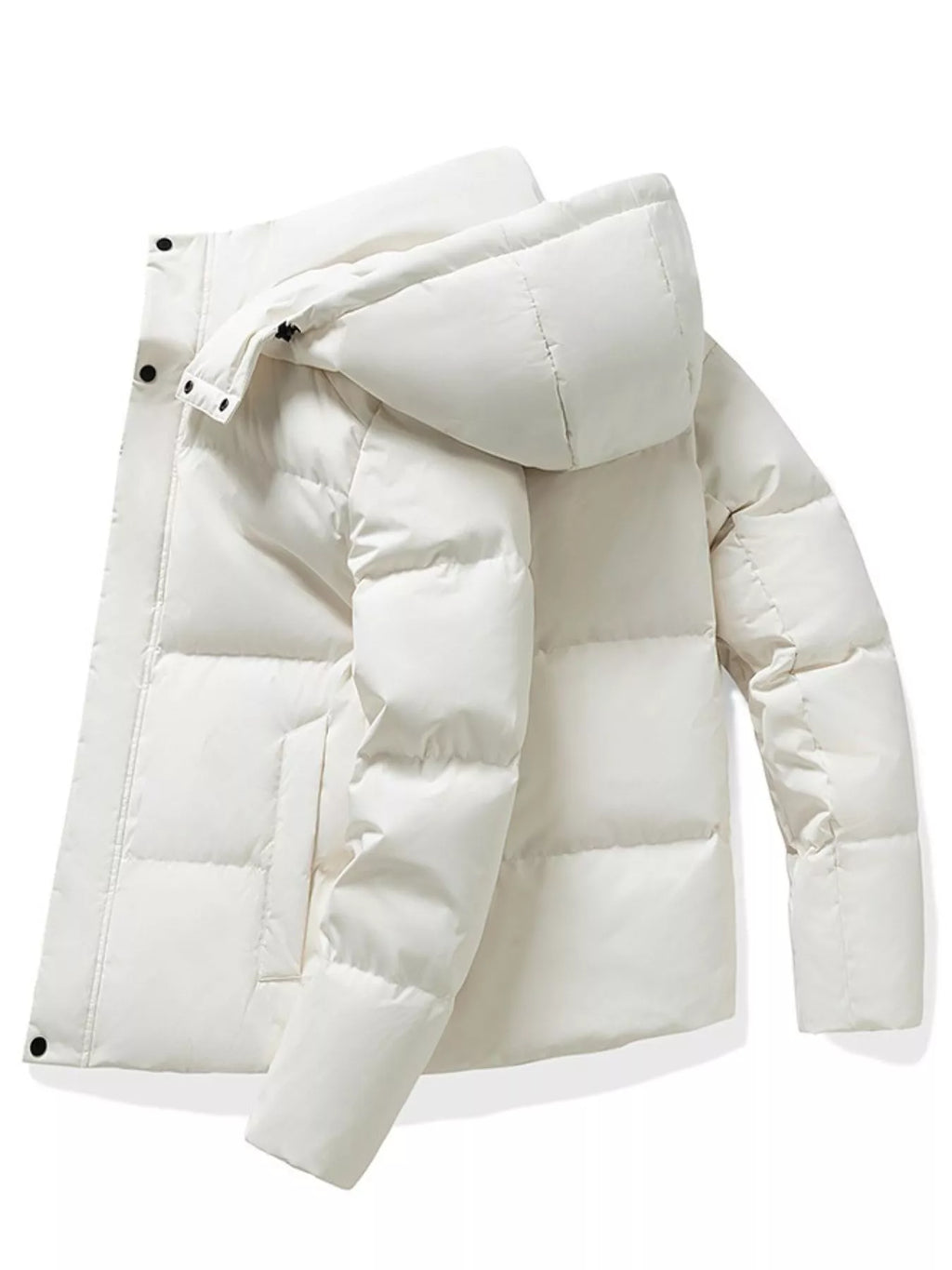 Men's Plus Size Hooded Padded Winter Puffer Jacket from Armoire Gemzis
