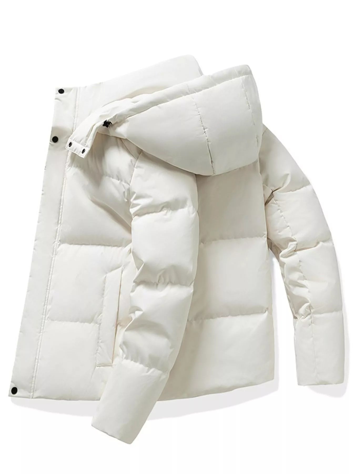 Men's Plus Size Hooded Padded Winter Puffer Jacket from Armoire Gemzis