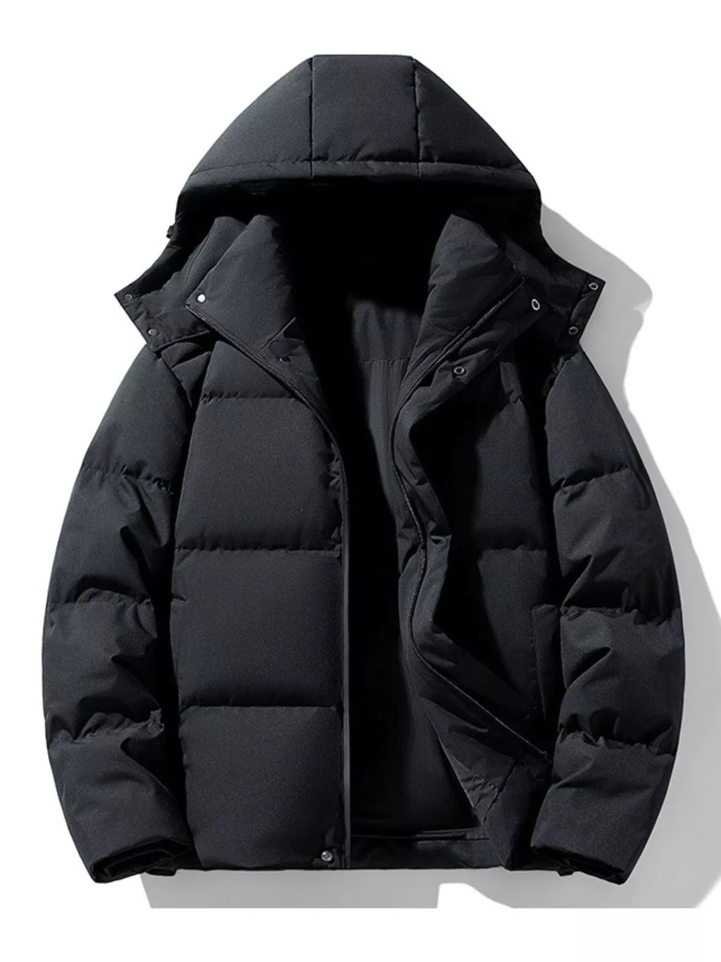 Men's Plus Size Hooded Padded Winter Puffer Jacket from Armoire Gemzis