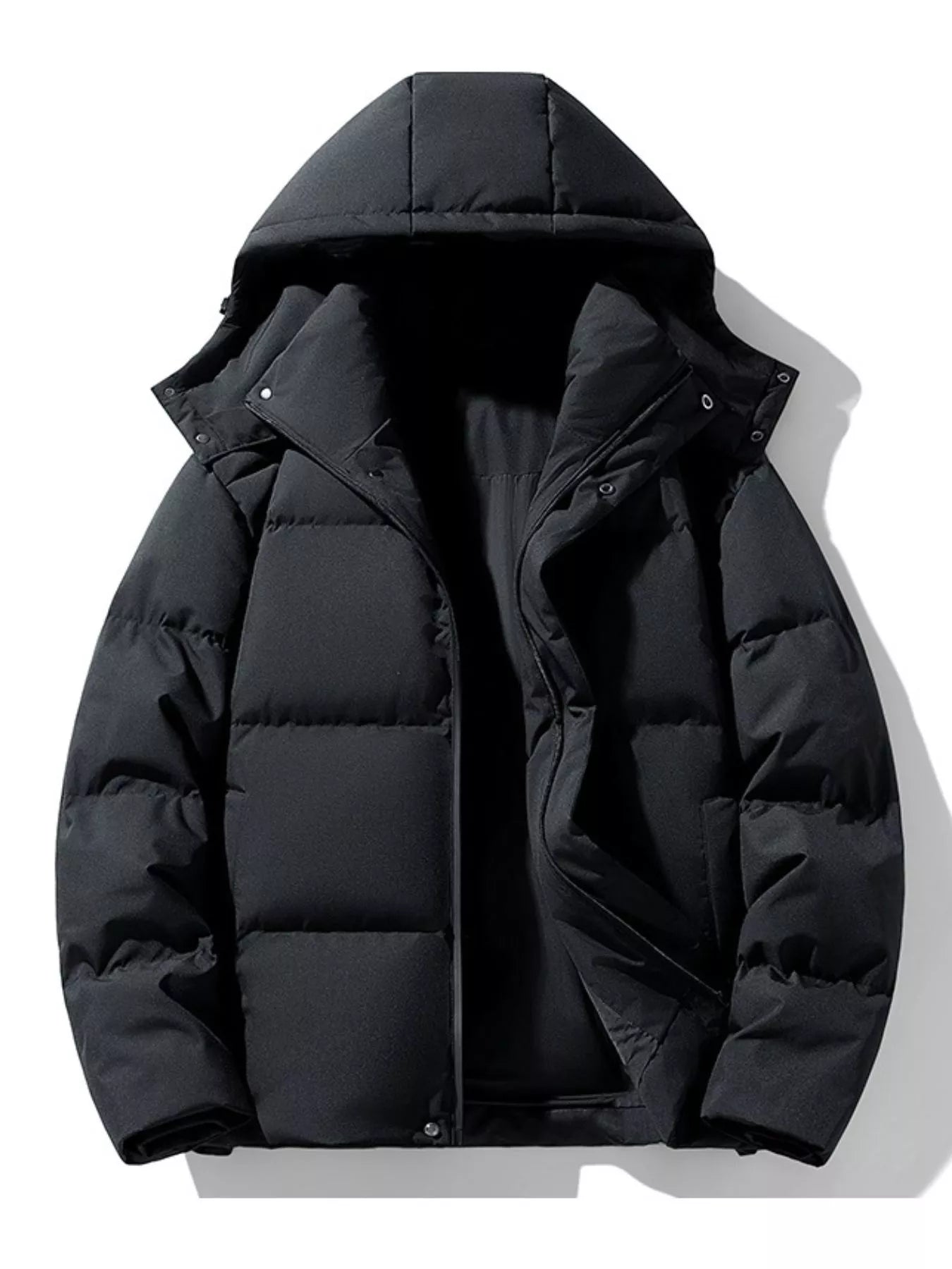 Men's Plus Size Hooded Padded Winter Puffer Jacket from Armoire Gemzis