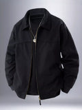 Men's Plus Size Zip Up Long Sleeve Jacket from Armoire Gemzis