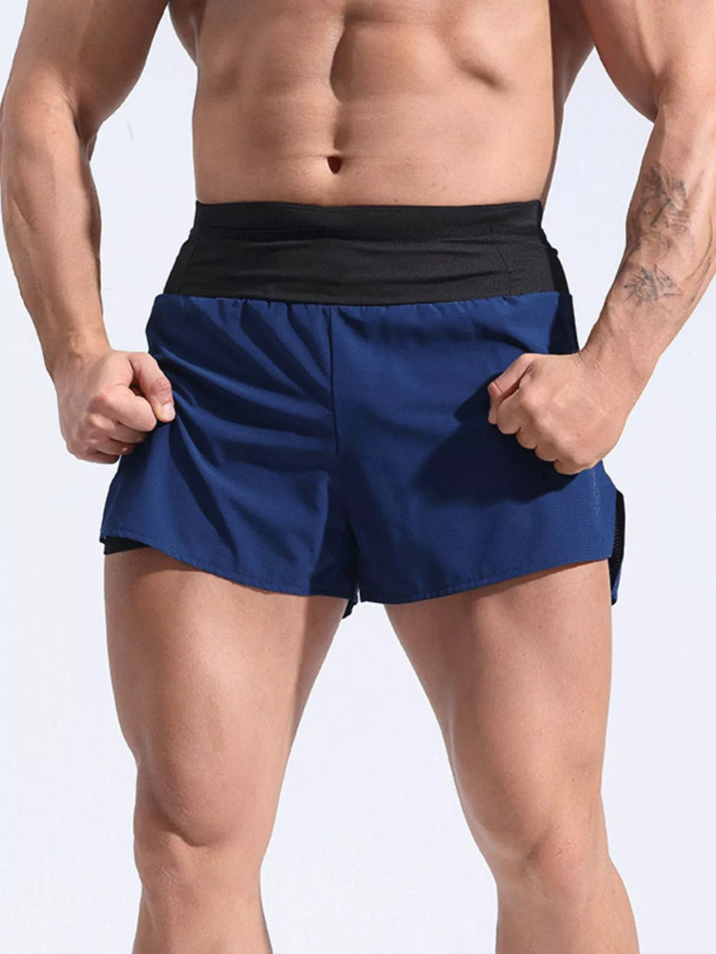 Men's Full Size Contrast Active Shorts Plus Size from Armoire Gemzis