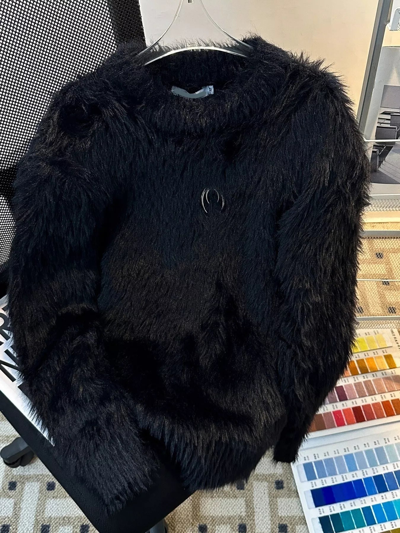 Men's Fluffy Round Neck Long Sleeve Sweater from Armoire Gemzis