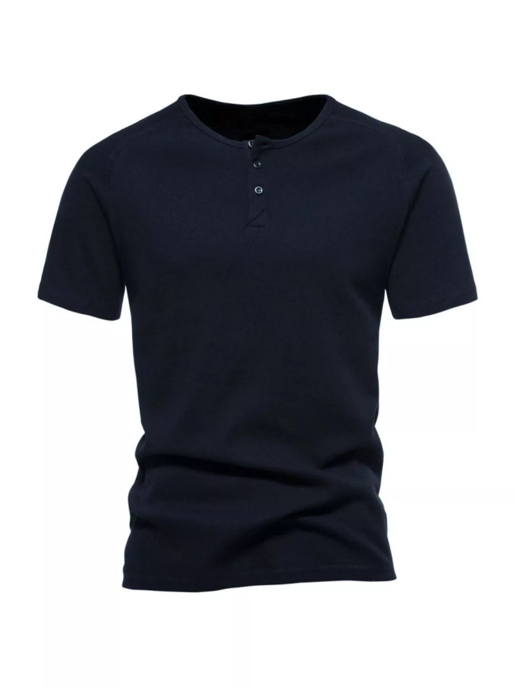 Men's Plus Size Button Detail Casual Henley T-Shirt from Armoire Gemzis