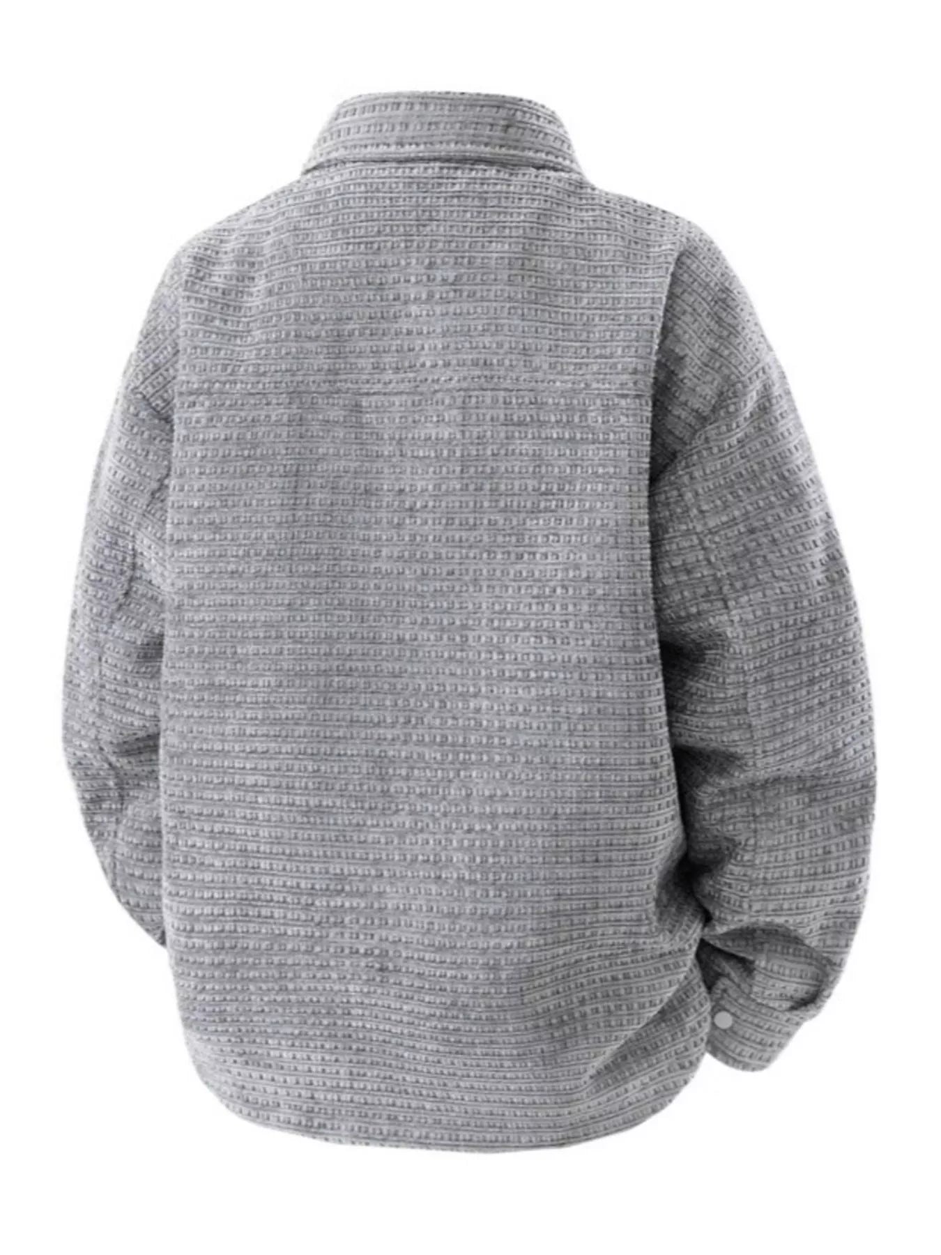 Men's Plus Size Textured Snap Down Shacket from Armoire Gemzis