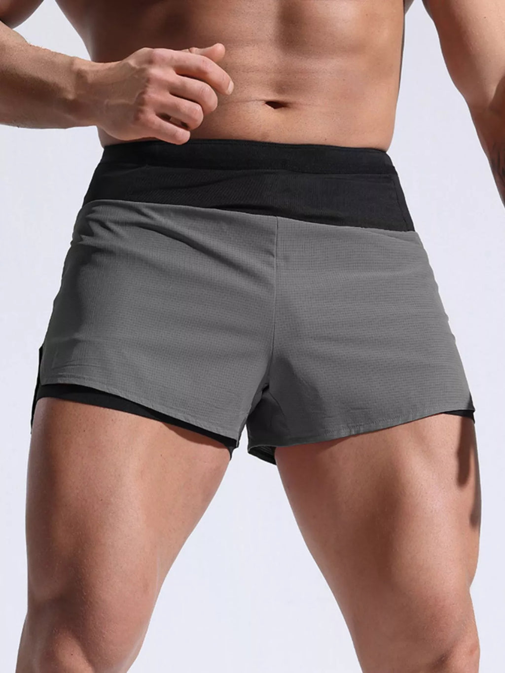 Men's Full Size Contrast Active Shorts Plus Size from Armoire Gemzis
