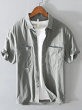 Men's Plus Size Casual Short Sleeve Shirt from Armoire Gemzis